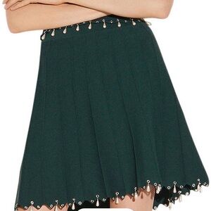 Sandro Paris Green Knit Skirt